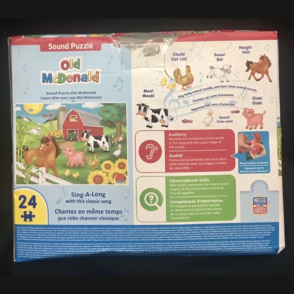 (SOLD) Old McDonald Sing A Long 24pc Sound Floor Puzzle Educational Toy - Picture 2 of 14